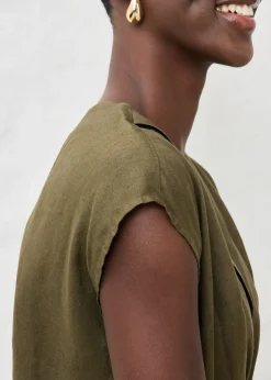 Mujer bonprix bonprix Vestido entallado de lino puro