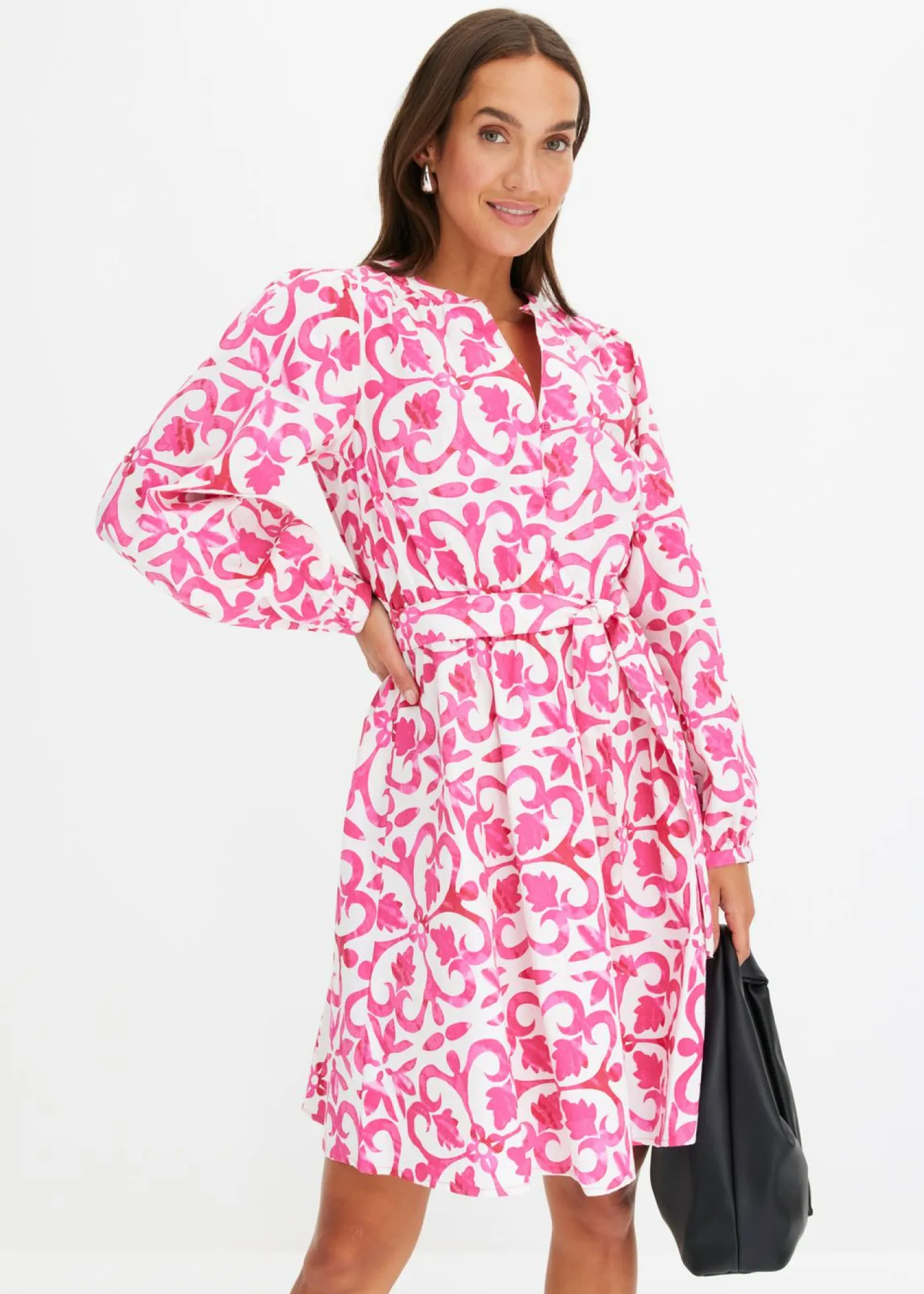 bonprix bonprix Vestidos>Vestido estampado Rosa estampado