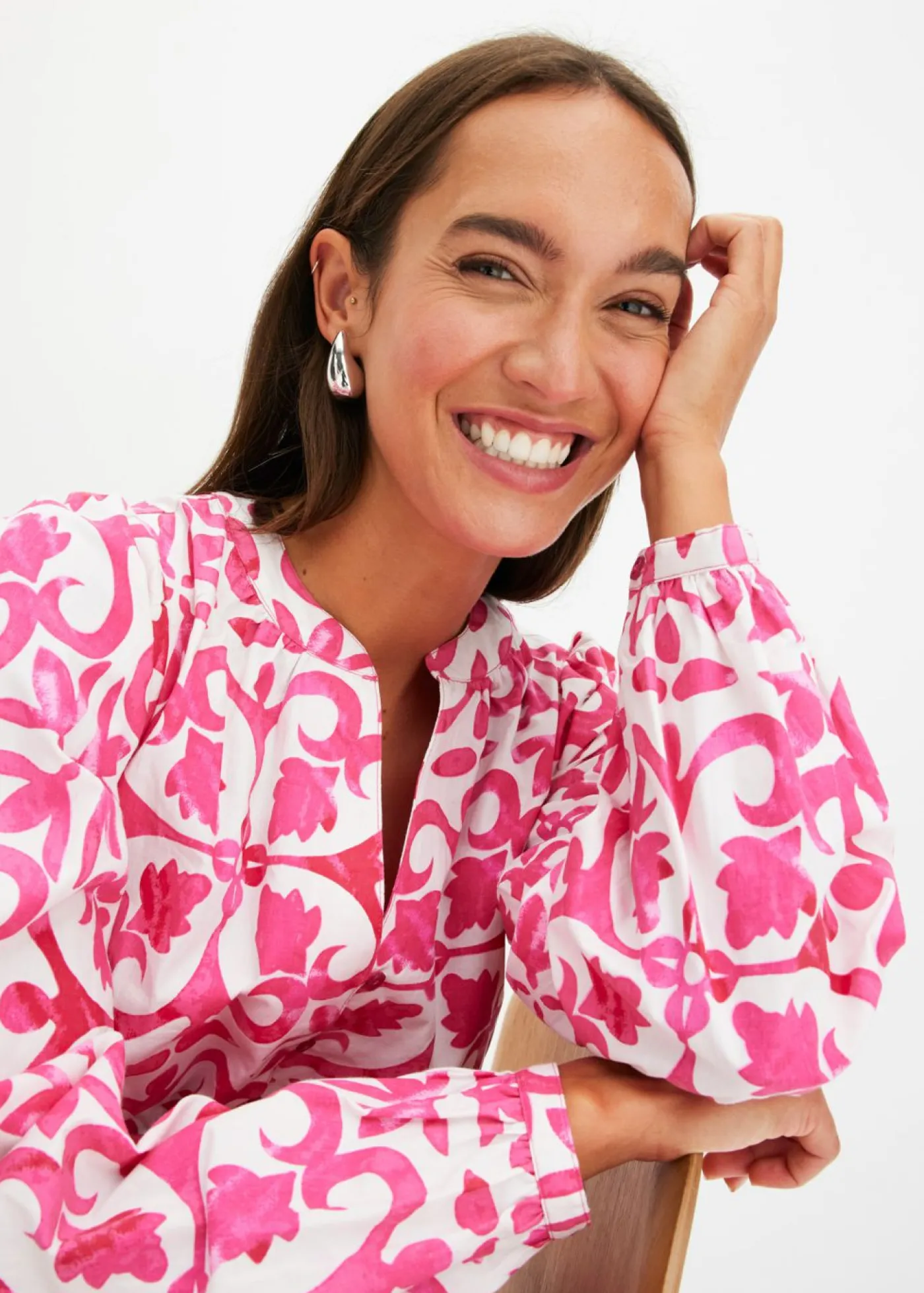 bonprix bonprix Vestidos>Vestido estampado Rosa estampado