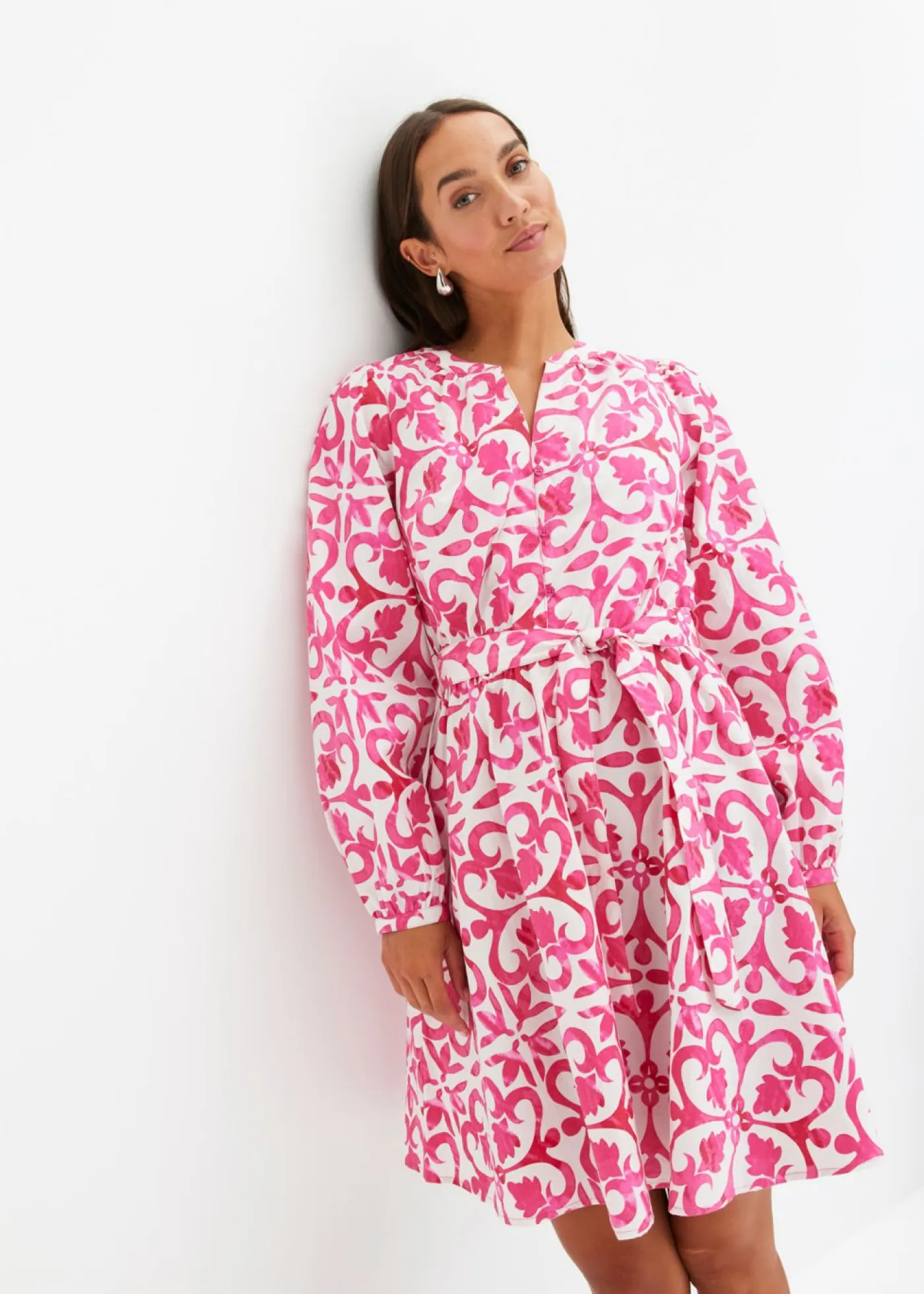 bonprix bonprix Vestidos>Vestido estampado Rosa estampado