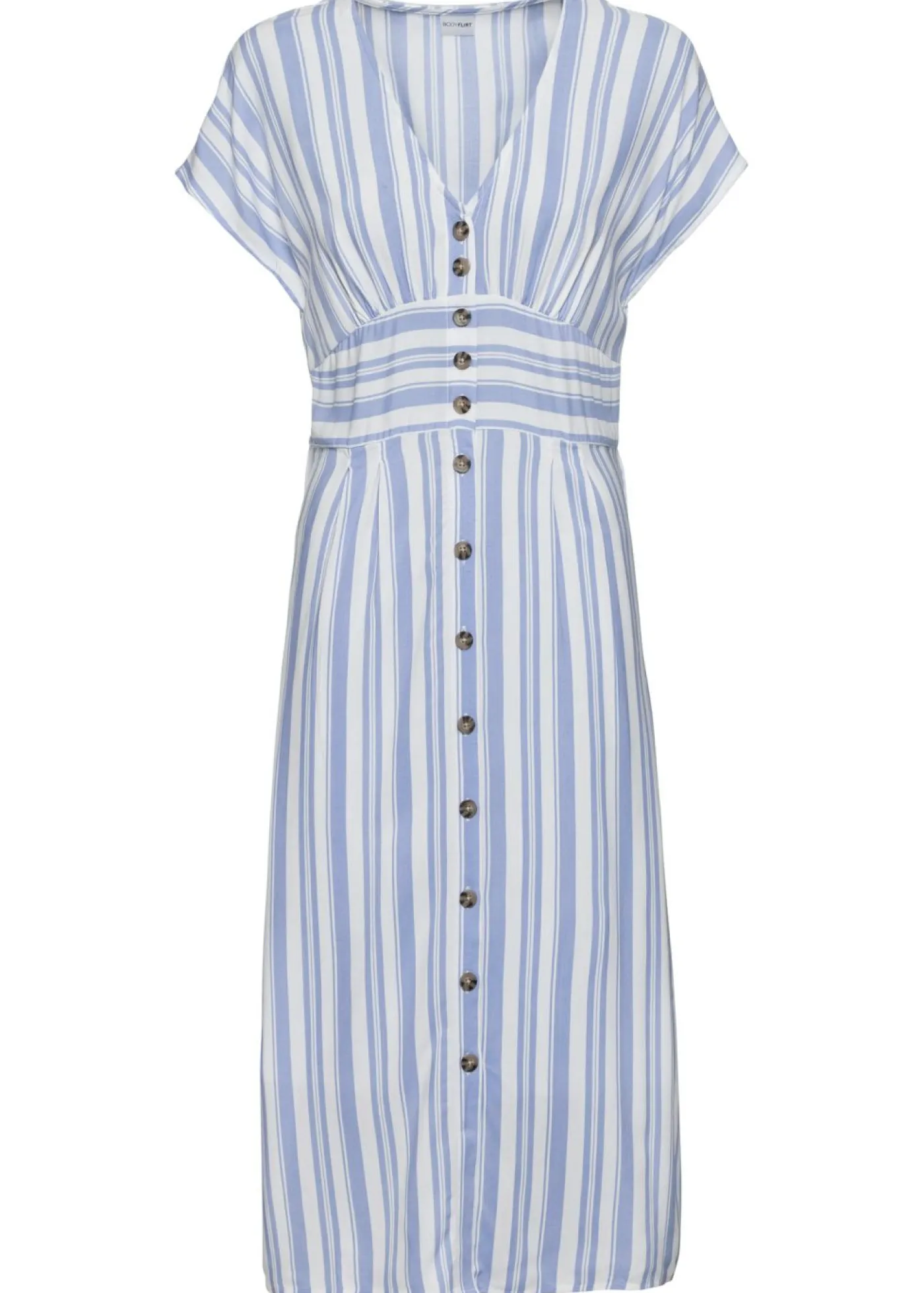 bonprix bonprix Vestidos>Vestido estampado Azul claro-blanco de rayas