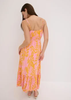 Mujer bonprix bonprix Vestido estampado de tirantes de mezcla de viscosa suave