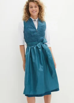 Mujer bonprix bonprix Vestido folclórico y delantal (set de 2 piezas)