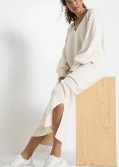 Mujer bonprix bonprix Vestido holgado de punto con largo midi