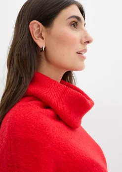Mujer bonprix bonprix Vestido holgado de punto con cuello vuelto