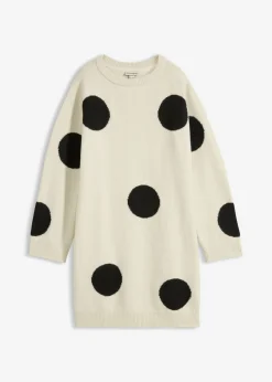 Mujer bonprix bonprix Vestido holgado de punto con lunares