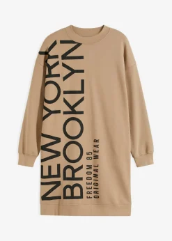 Mujer bonprix bonprix Vestido holgado tipo sudadera en suave mezcla de algodón