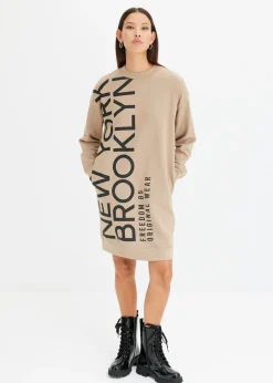 Mujer bonprix bonprix Vestido holgado tipo sudadera en suave mezcla de algodón