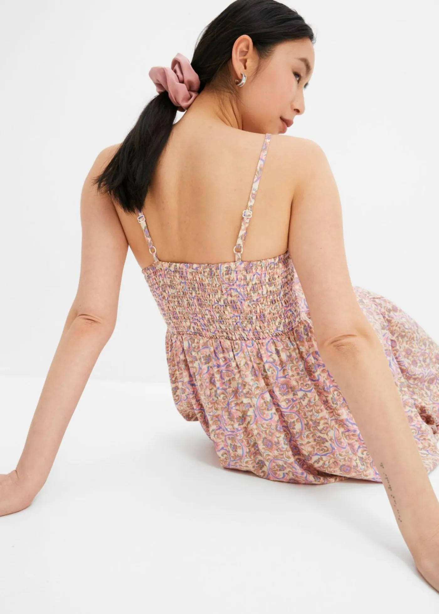 bonprix bonprix Vestidos>Vestido largo beige-rosa brillante-azul cielo-camel