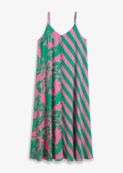 bonprix bonprix Vestidos>Vestido largo rosa caliente/verde