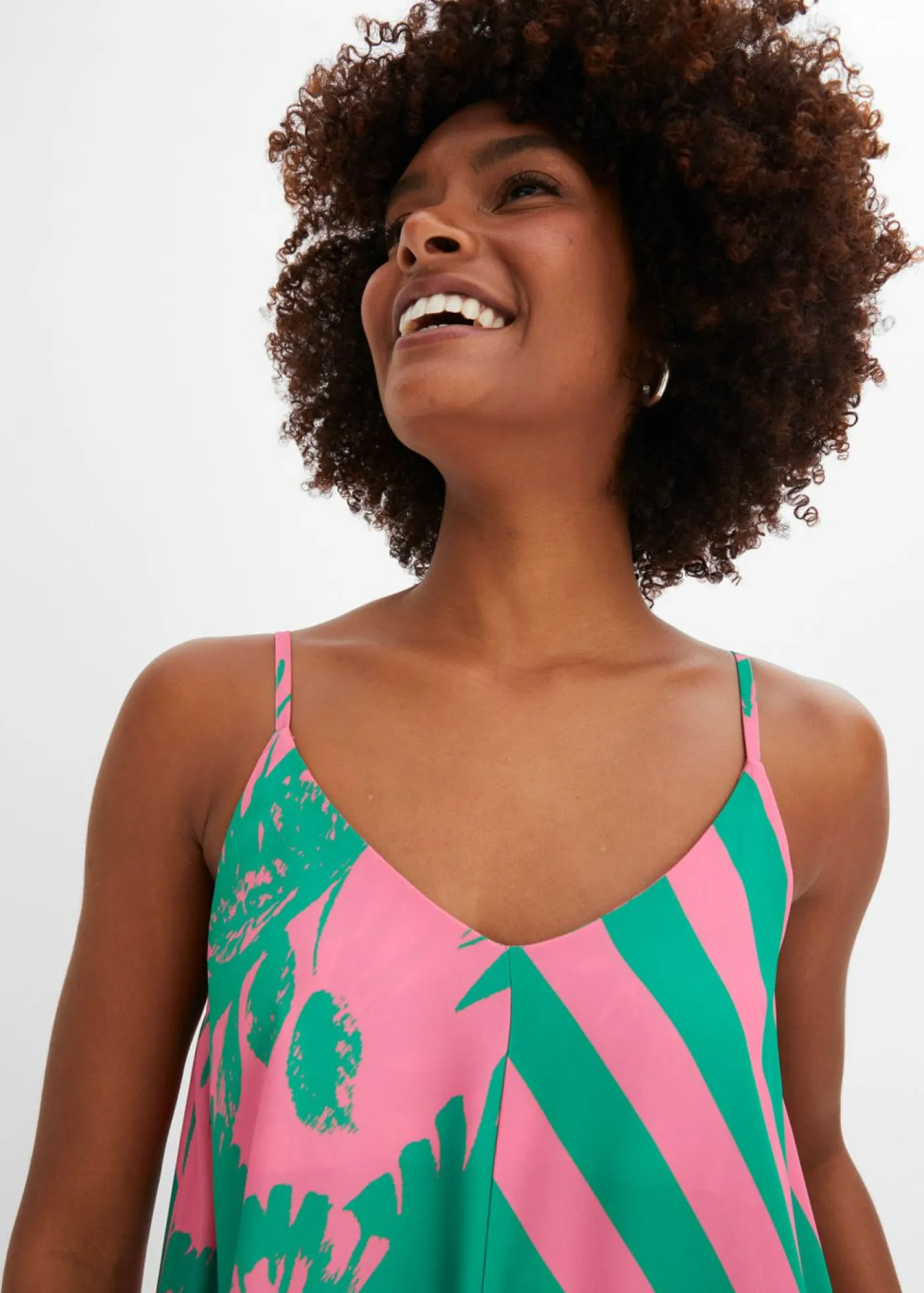 bonprix bonprix Vestidos>Vestido largo rosa caliente/verde