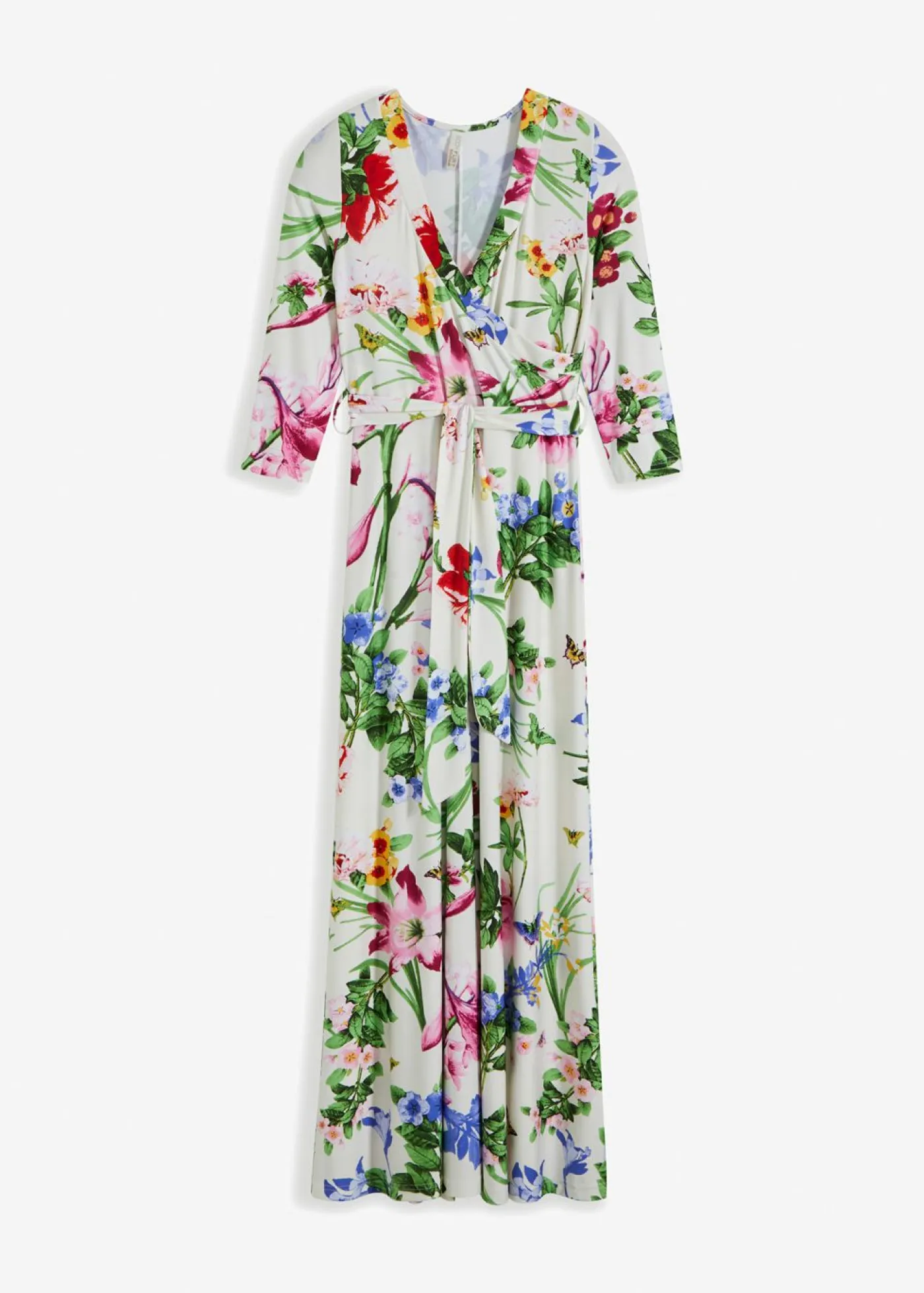 bonprix bonprix Vestidos>Vestido largo Blanco-rosa de flores