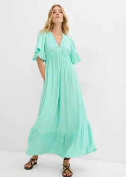 Mujer bonprix bonprix Vestido largo a capas de viscosa fluida