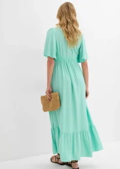 Mujer bonprix bonprix Vestido largo a capas de viscosa fluida