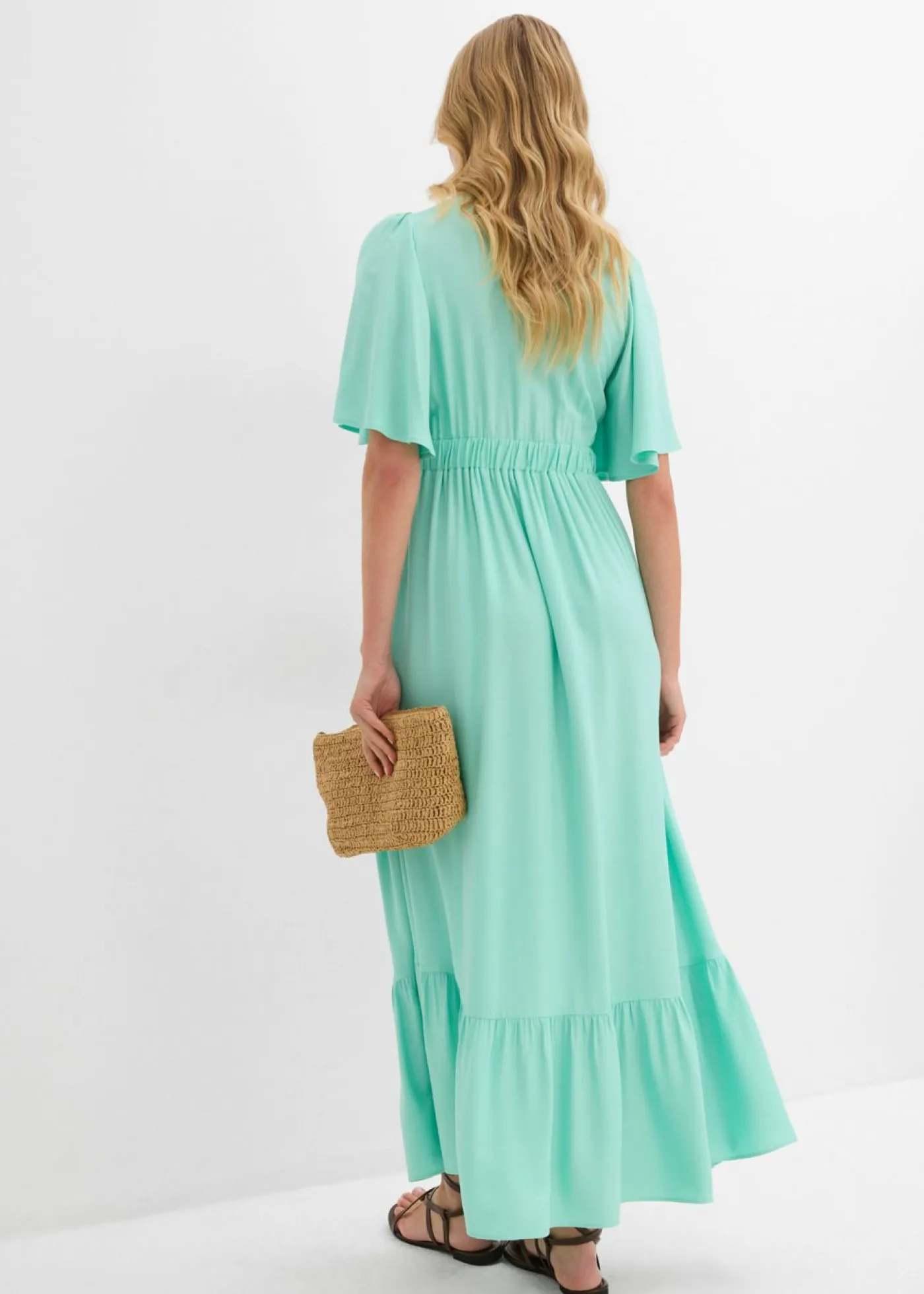 Mujer bonprix bonprix Vestido largo a capas de viscosa fluida