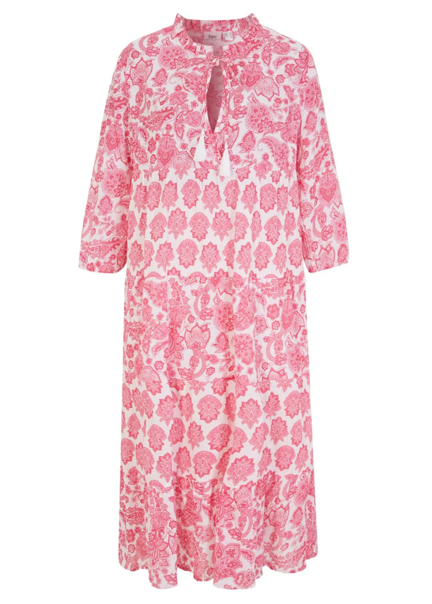 Mujer bonprix bonprix Vestido largo arrugado de algodón con bolsillos