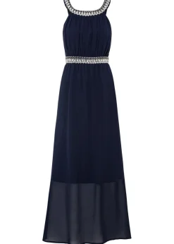 Mujer bonprix bonprix Vestido largo con aplicación de piedras brillantes