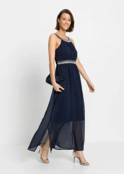 Mujer bonprix bonprix Vestido largo con aplicación de piedras brillantes