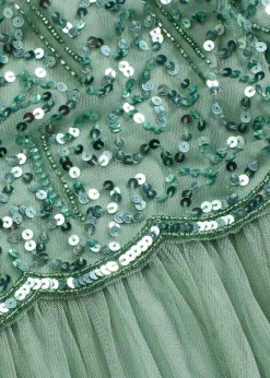 Mujer bonprix bonprix Vestido largo con bordado de lentejuelas