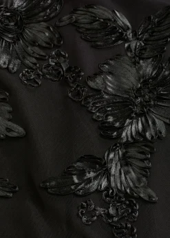 bonprix bonprix Vestidos|Ropa Elegante>Vestido largo con bordado floral Negro