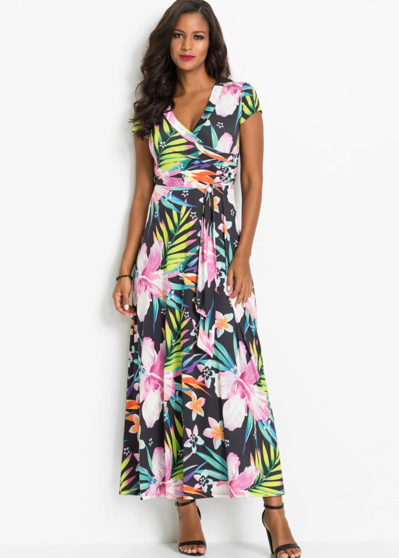 Mujer bonprix bonprix Vestido largo con diseño cruzado