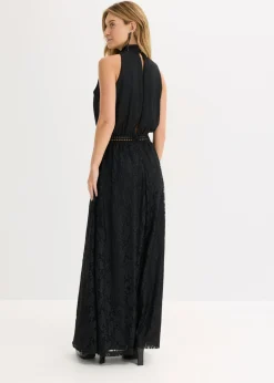 Mujer bonprix bonprix Vestido largo con falda de encaje