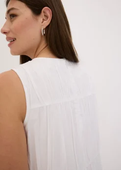 Mujer bonprix bonprix Vestido largo de algodón con fruncidos