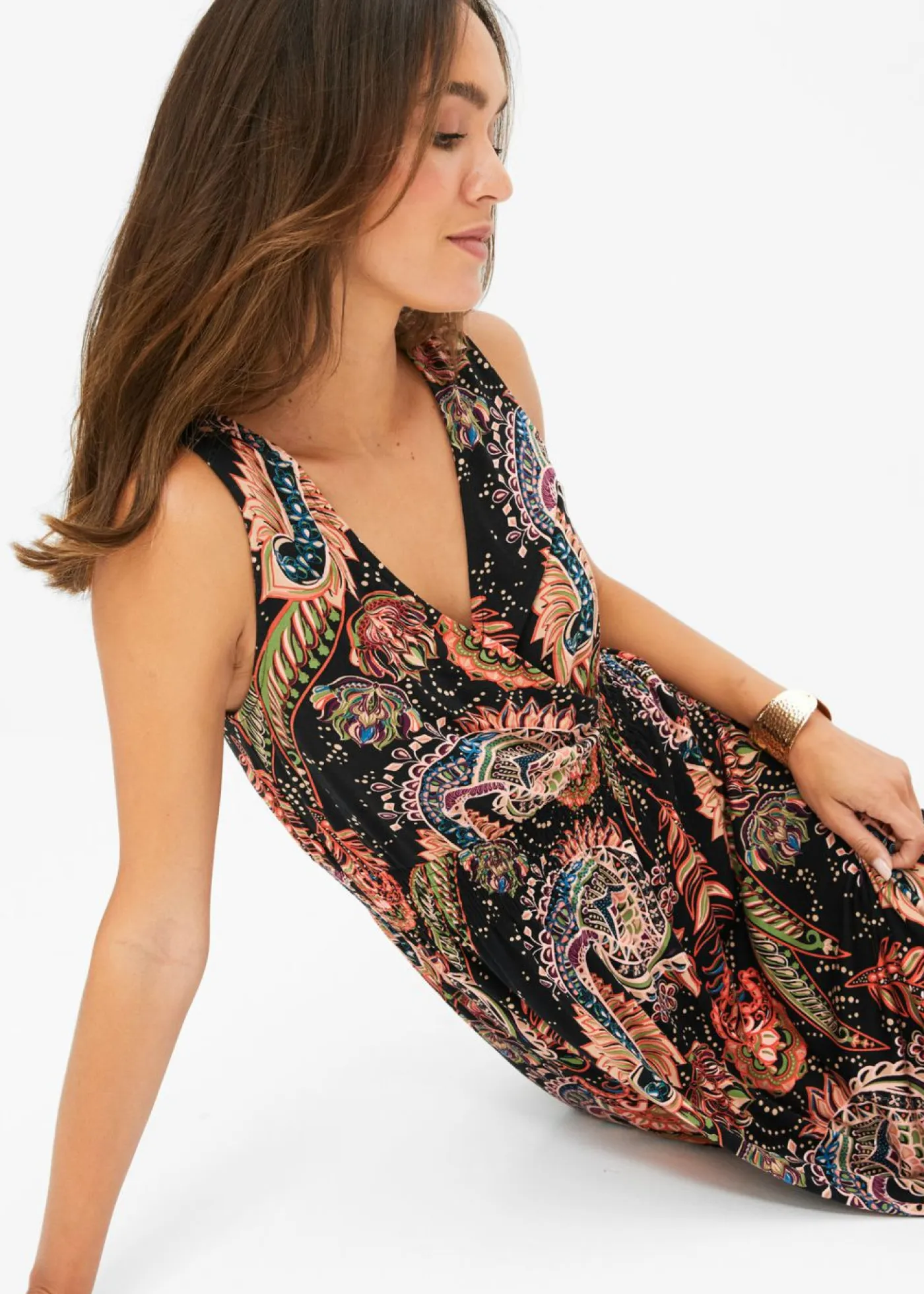 Mujer bonprix bonprix Vestido largo de mezcla de viscosa suave