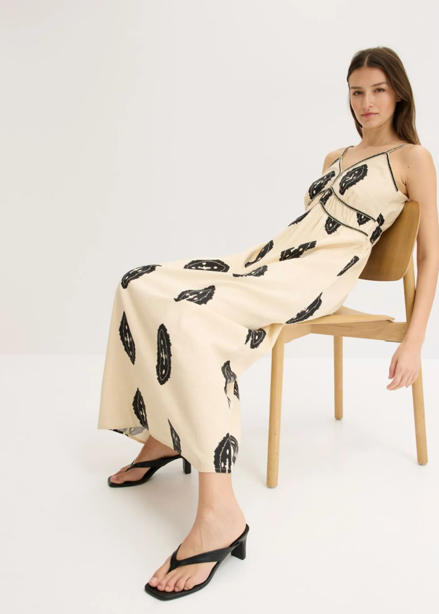 Mujer bonprix bonprix Vestido largo de mezcla de lino ligero