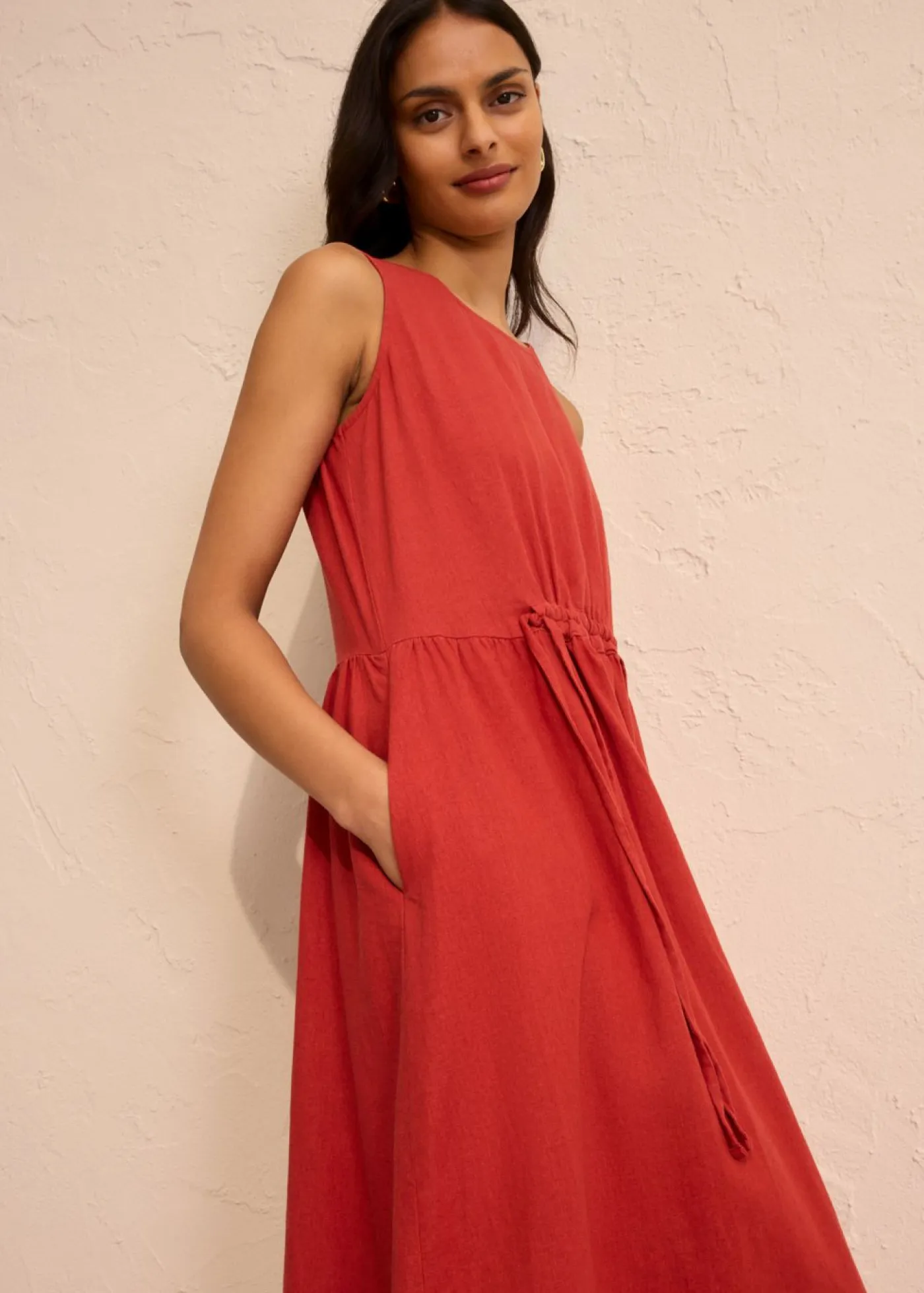 Mujer bonprix bonprix Vestido largo de mezcla ligera de lino y viscosa