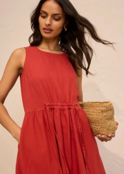 Mujer bonprix bonprix Vestido largo de mezcla ligera de lino y viscosa