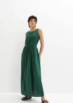 Mujer bonprix bonprix Vestido largo de mezcla ligera de lino y viscosa