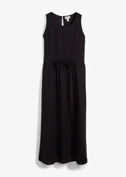 bonprix bonprix Esenciales|Vestidos>Vestido largo de mezcla ligera de lino y viscosa Negro