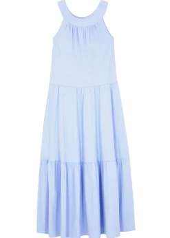 bonprix bonprix Ropa 9 A 16 Años·Vestidos Y Monos>Vestido largo de punto de algodón orgánico puro Azul perla