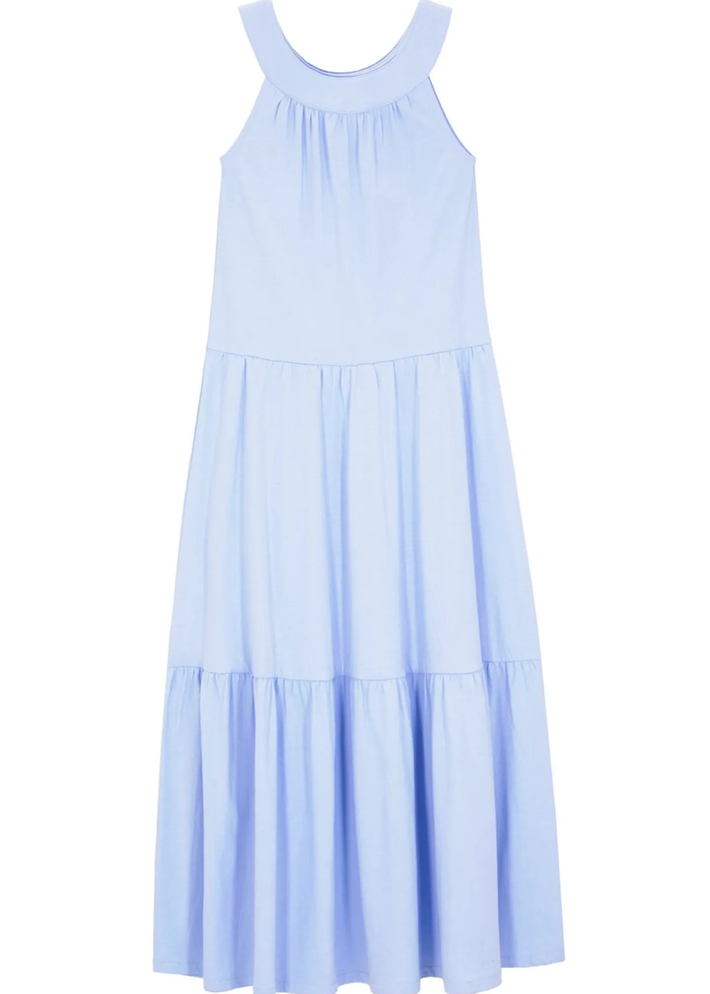 bonprix bonprix Ropa 9 A 16 Años·Vestidos Y Monos>Vestido largo de punto de algodón orgánico puro Azul perla