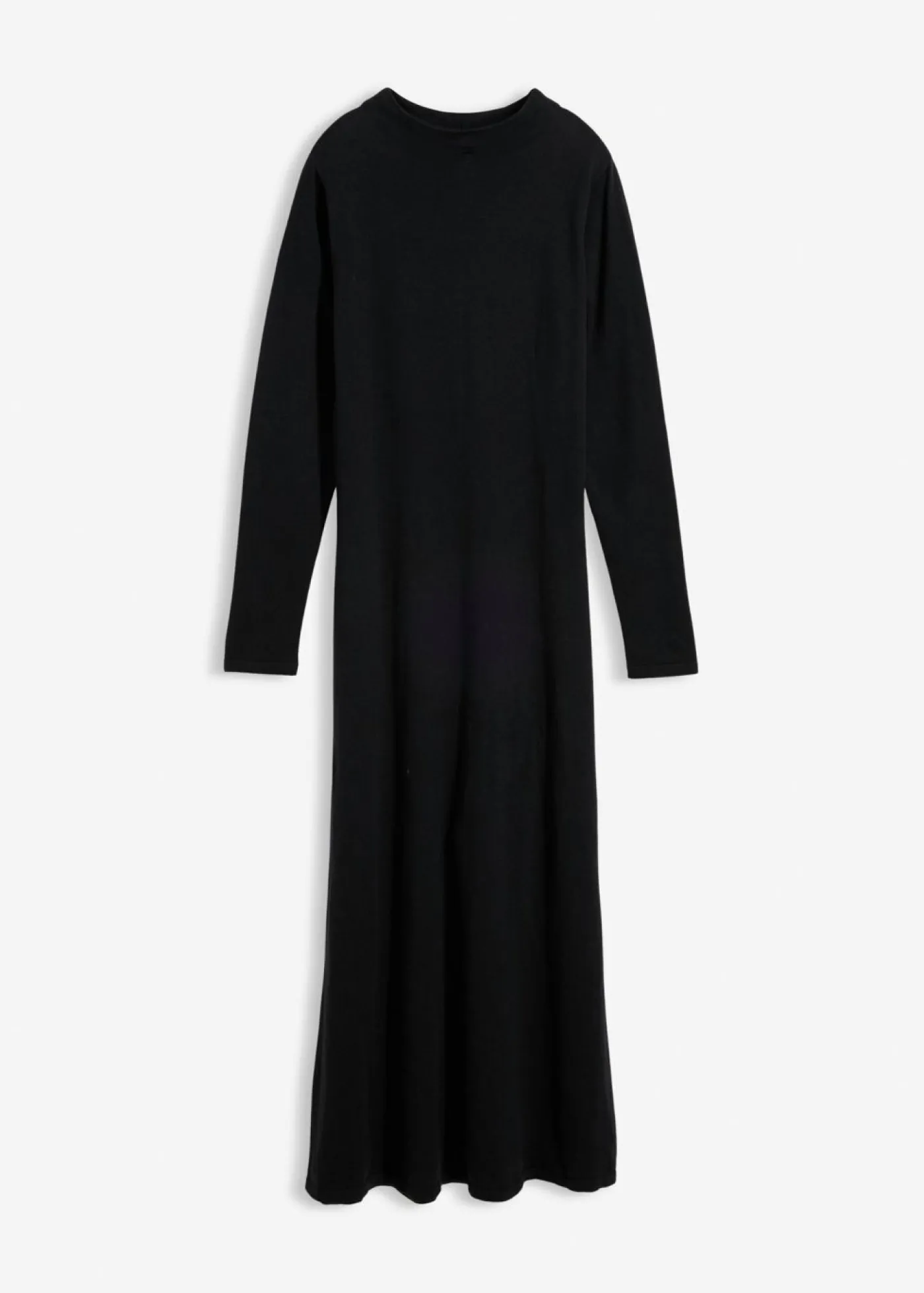 bonprix bonprix Esenciales|Vestidos>Vestido largo de punto fino con cachemir Negro