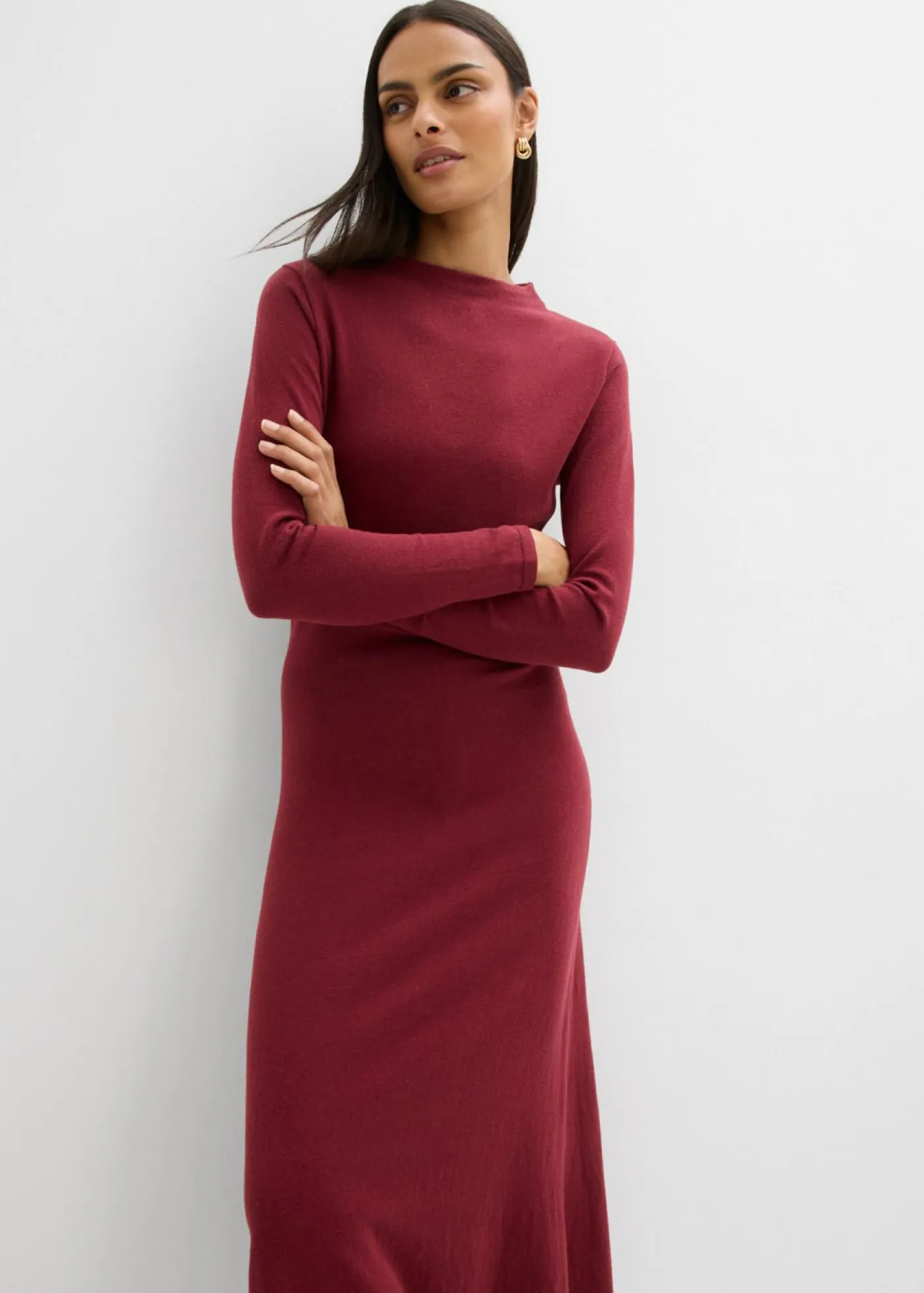 Mujer bonprix bonprix Vestido largo de punto fino con cachemir