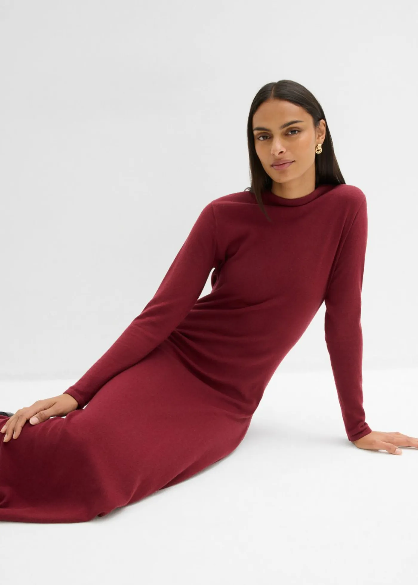 Mujer bonprix bonprix Vestido largo de punto fino con cachemir