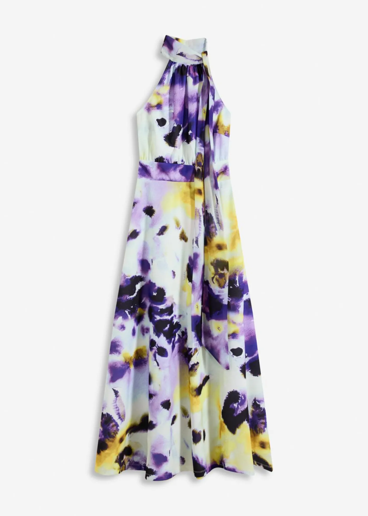 bonprix bonprix Vestidos|Ropa Elegante>Vestido largo de tejido de neopreno firme azul pálido/púrpura