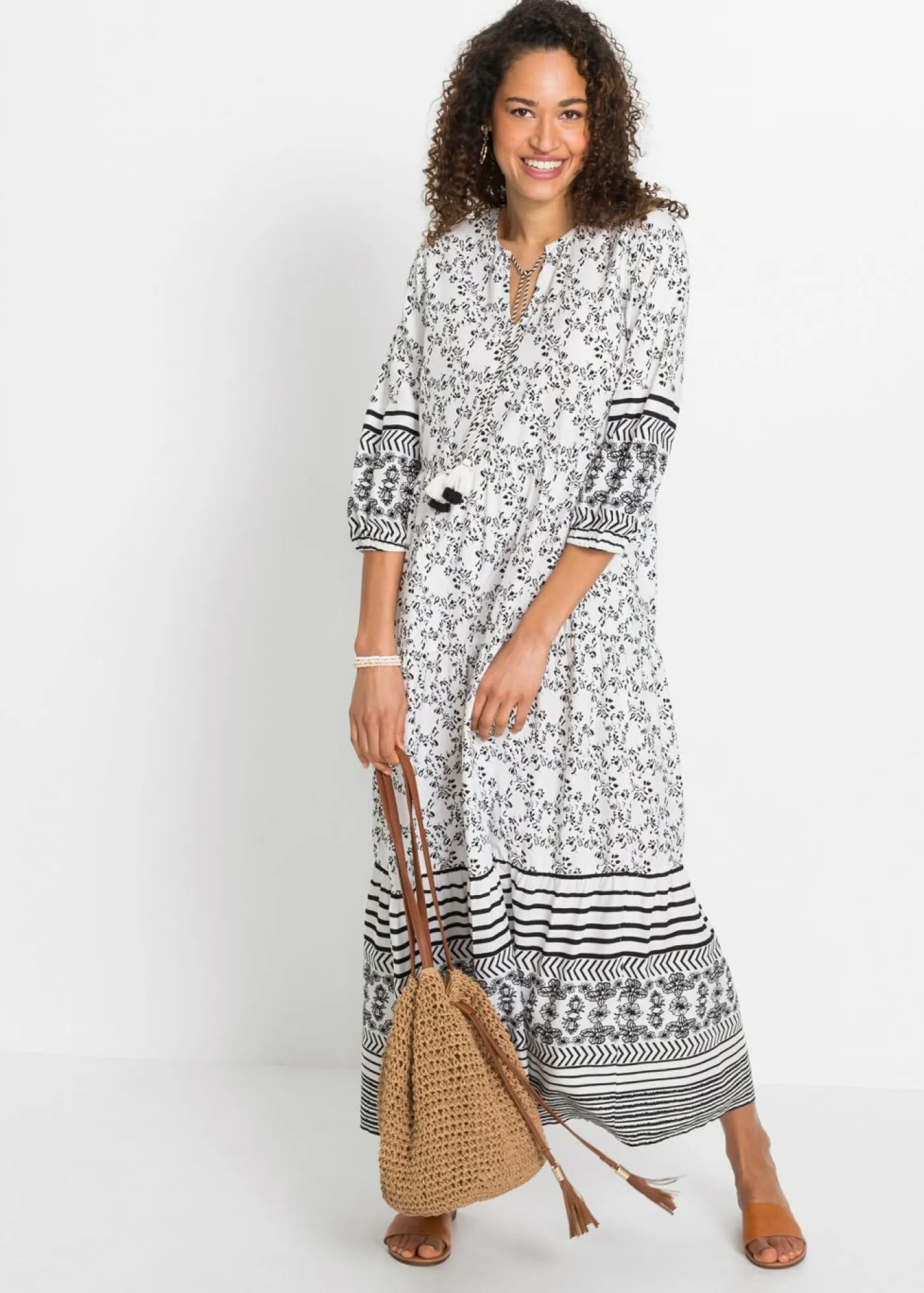 Mujer bonprix bonprix Vestido largo de viscosa fluida