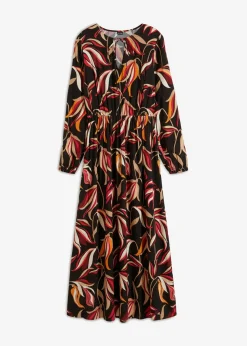 bonprix bonprix Vestidos>Vestido largo estampado Negro