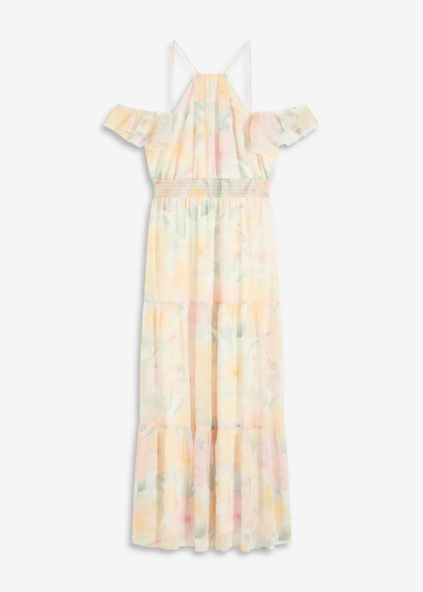 bonprix bonprix Vestidos>Vestido largo estampado amarillo primavera