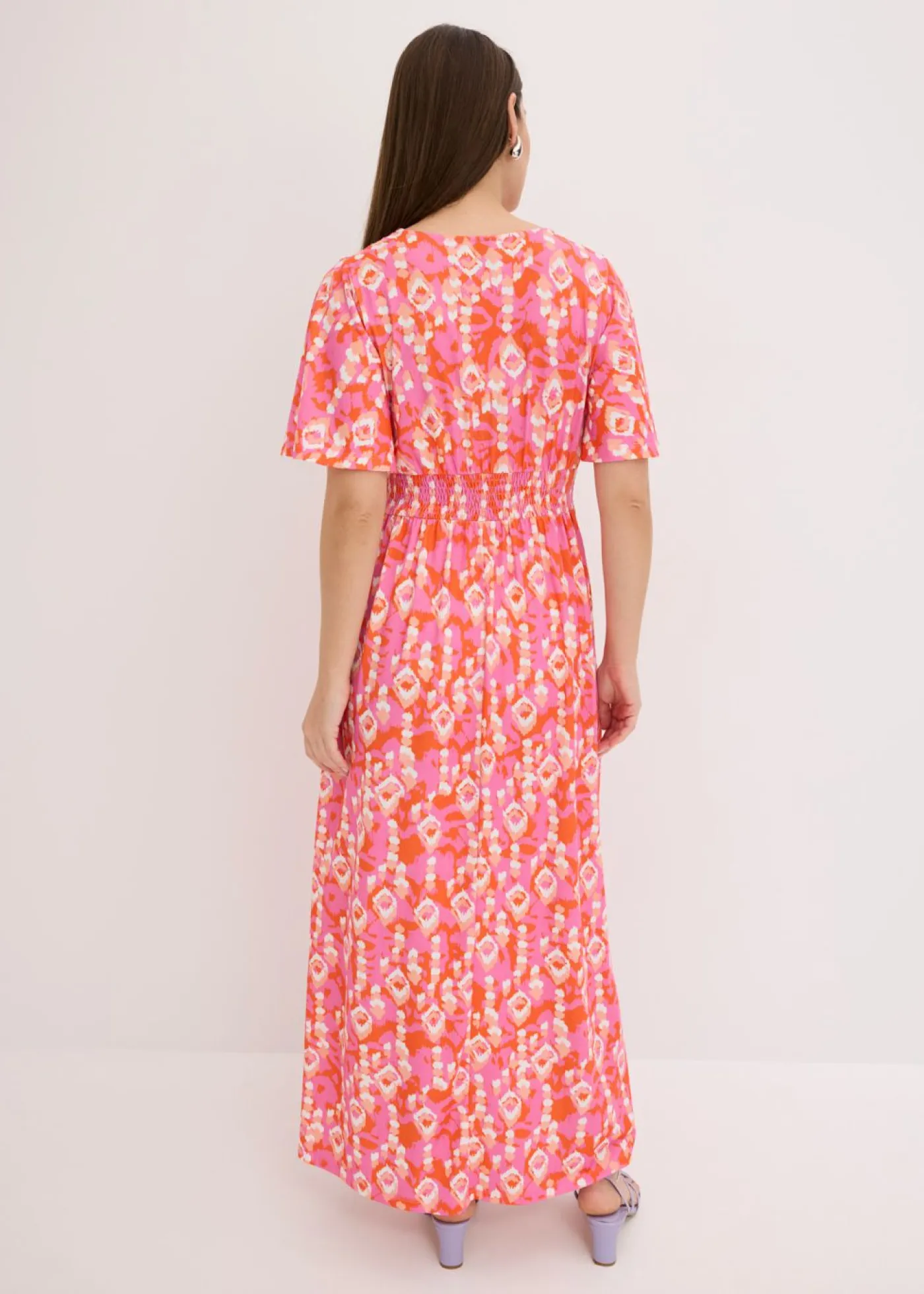 bonprix bonprix Vestidos>Vestido largo estampado rosa caliente