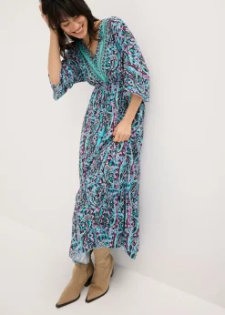 Mujer bonprix bonprix Vestido largo estampado de viscosa fluida