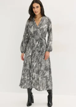 bonprix bonprix Vestidos>Vestido maxi Negro + blanco perla