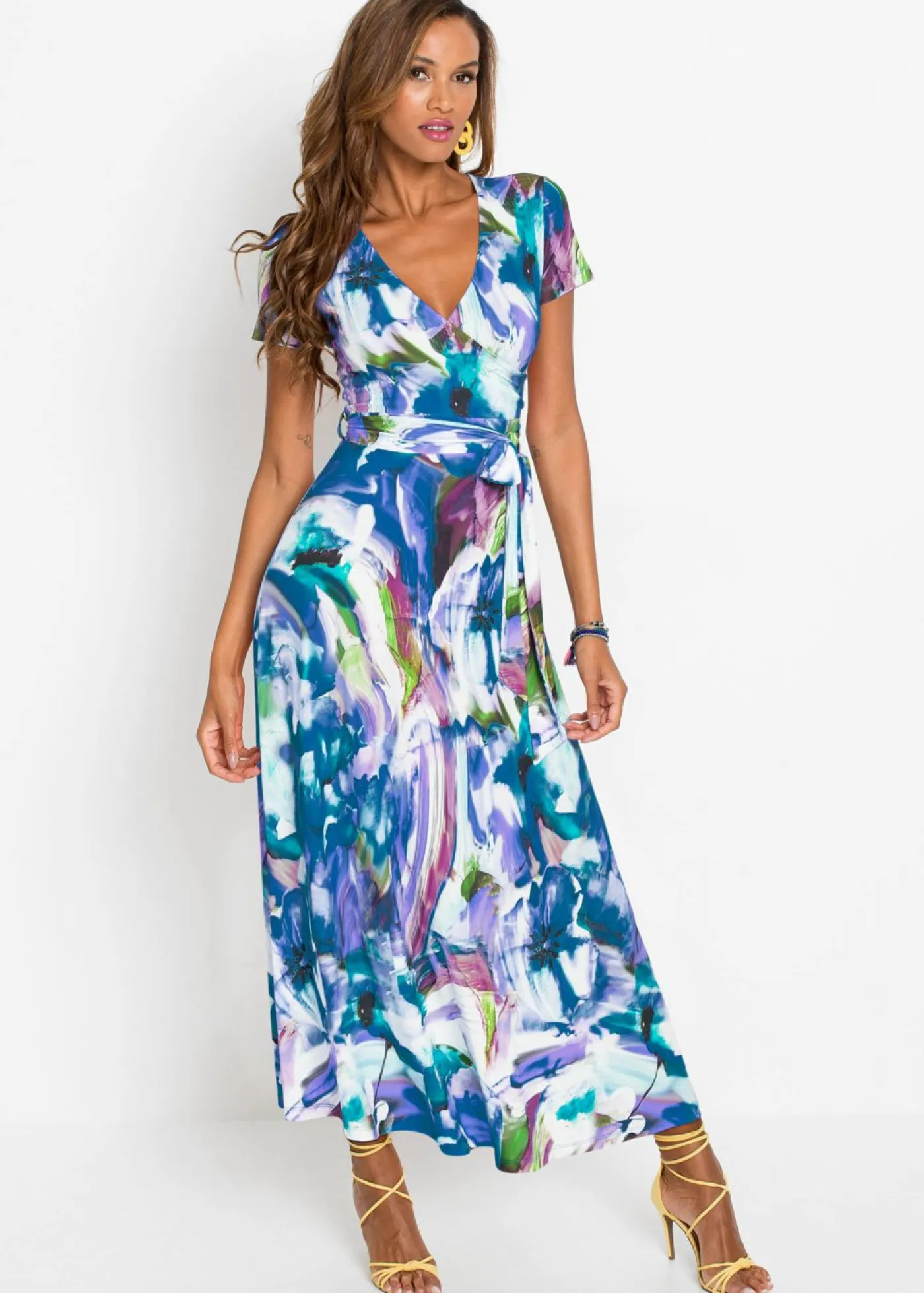 bonprix bonprix Vestidos>Vestido maxi Azul-verde