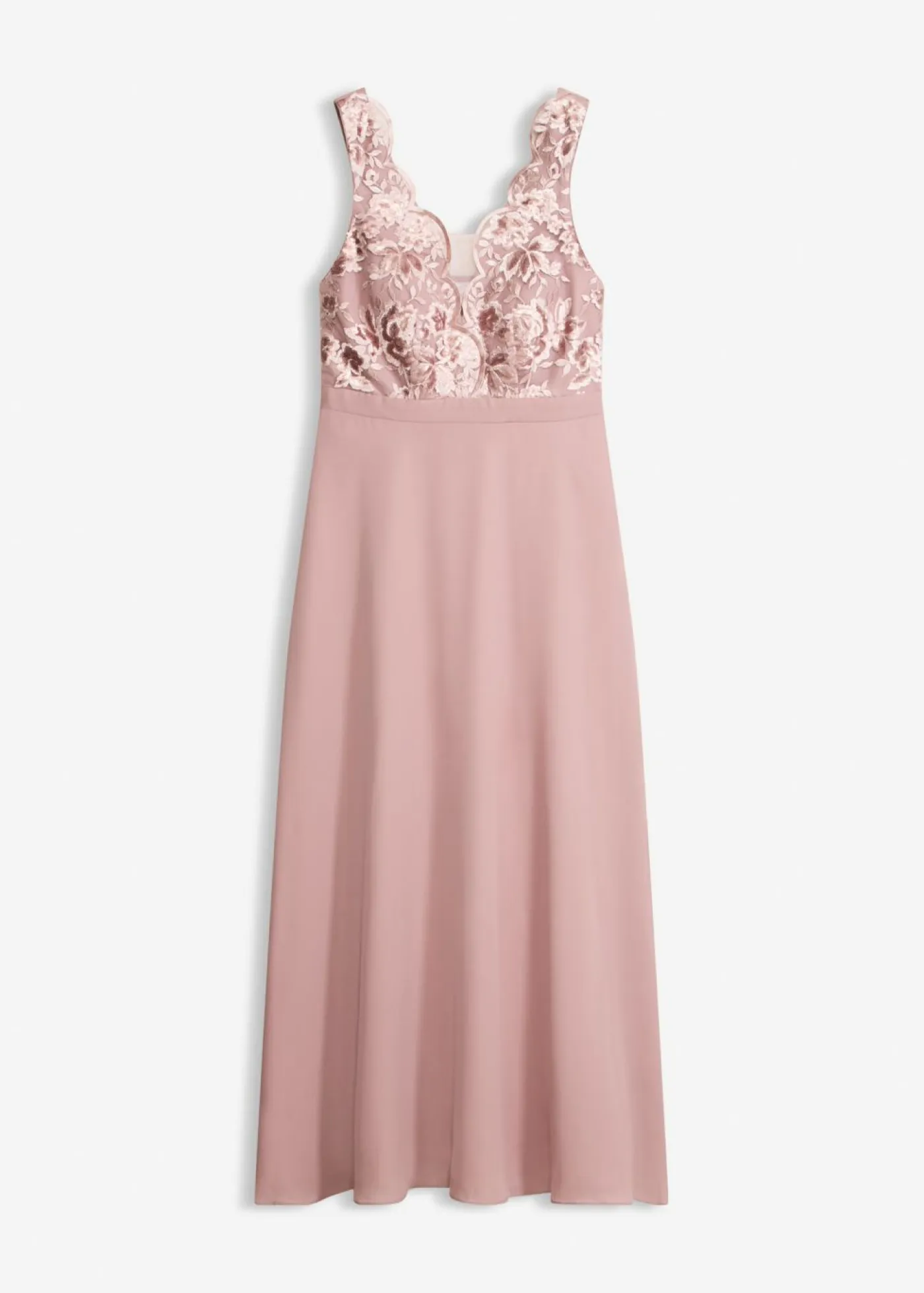 bonprix bonprix Vestidos|Ropa Elegante>Vestido maxi con bordado de lentejuelas palisandro