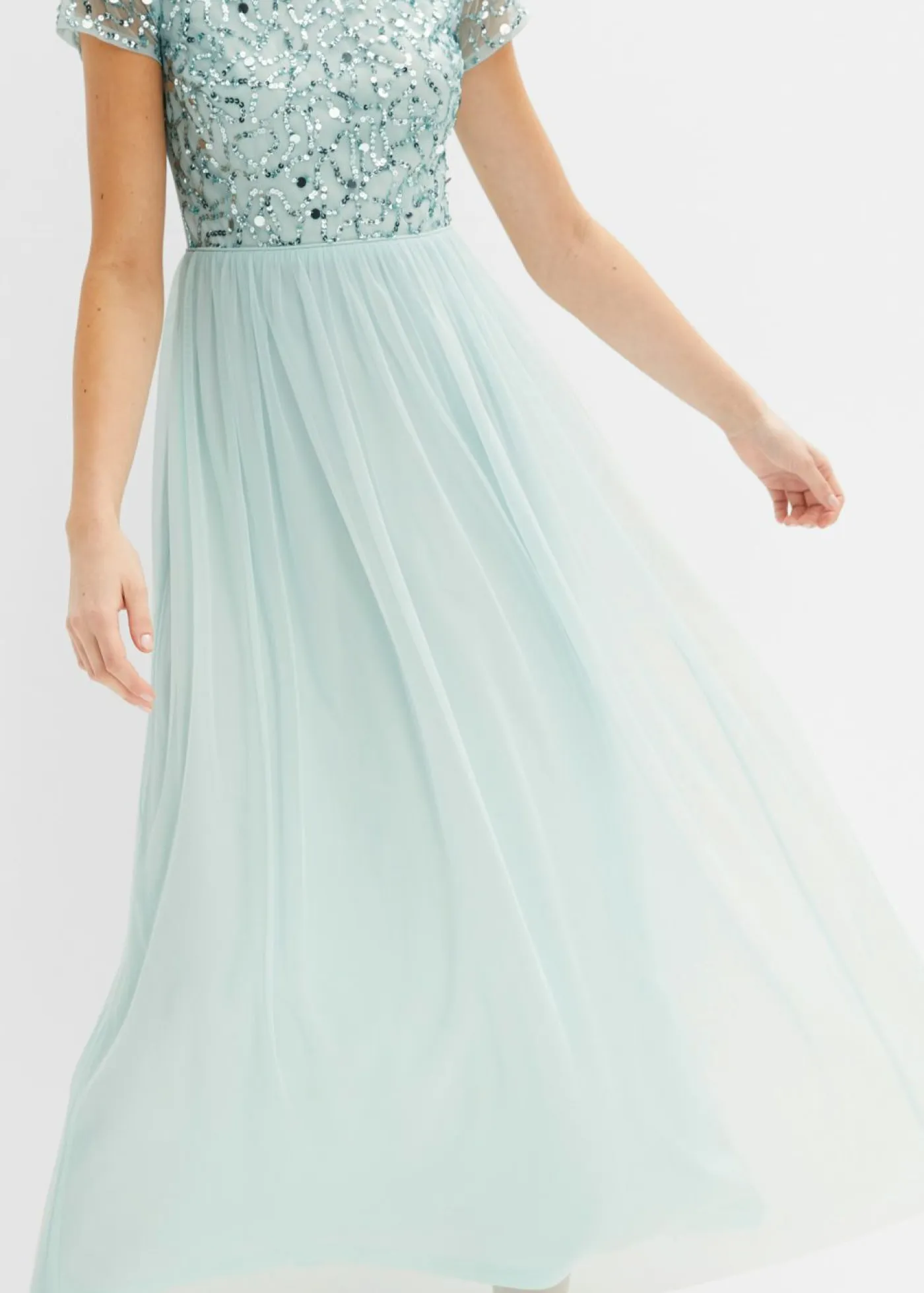 Mujer bonprix bonprix Vestido maxi con bordado de lentejuelas