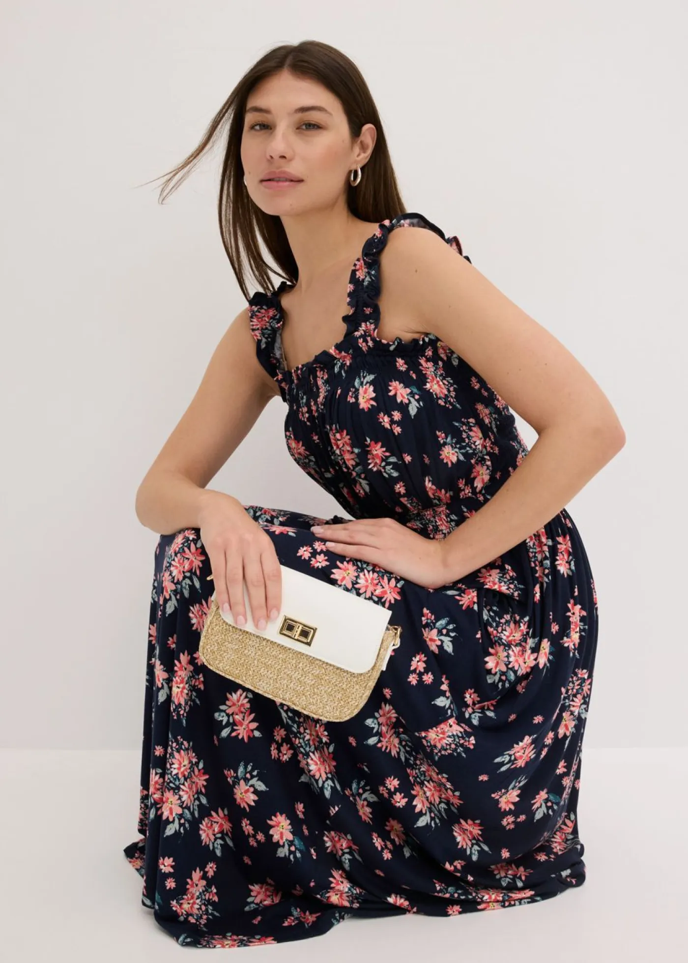 Mujer bonprix bonprix Vestido maxi de mezcla de viscosa fluida