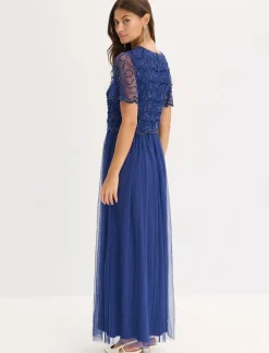 Mujer bonprix bonprix Vestido maxi de tul fino con bordado de lentejuelas